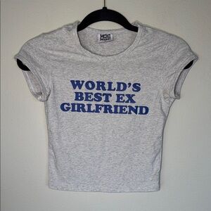 NWOT Moxi Mimi Ex Girlfriend Cropped Graphic T-shirt